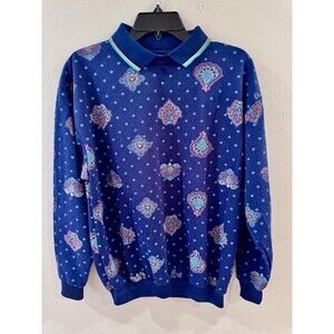 Vintage GITANO Geometric Style Sweater Small Cosby Grannycore 80s